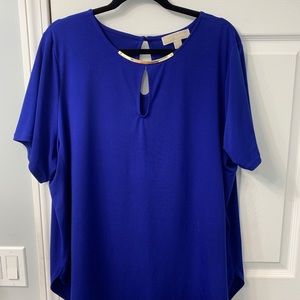 MICHAEL KORS blue keyhole top size 2X